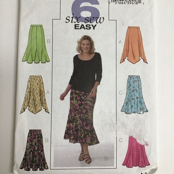 Butterick Sew Pattern 6 Fast & Easy Skirts B4470 SZ RR (18W/20W/22W/24W) FF 2005 - Picture 4 of 4